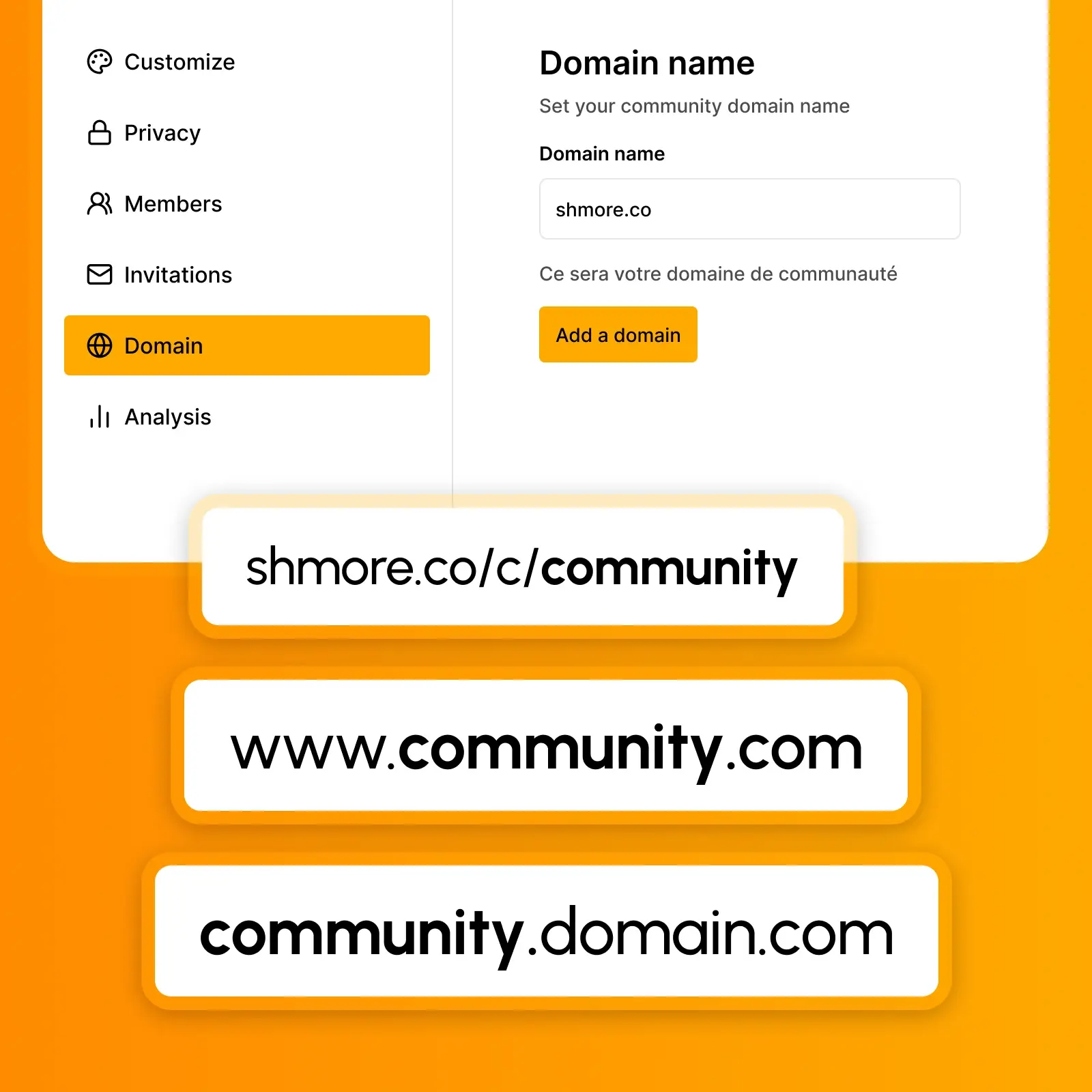 Branded custom domain